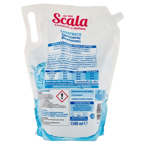 Scala Lavatrice Igienizzante Bicarbonato ecoricarica 1500 ml